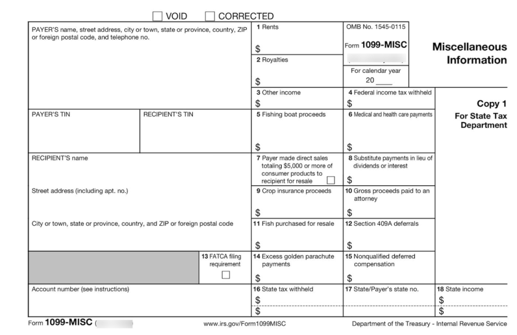 1099 Misc Form